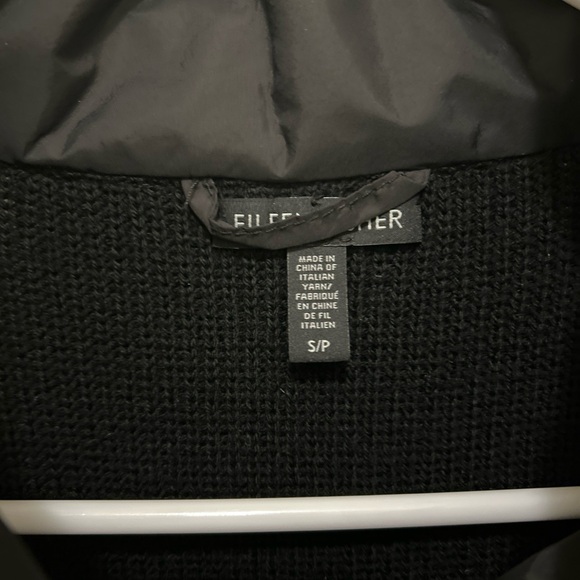 Eileen Fisher Black Sleeveless Merino Wool Puffer Vest SMALL - Picture 4 of 8